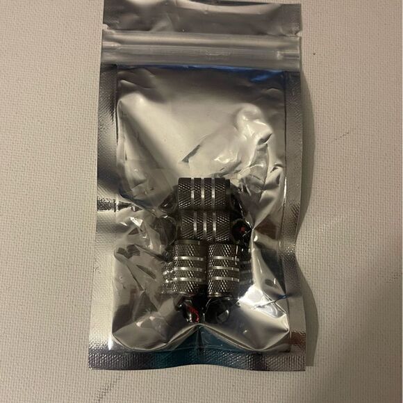 GMC Logo valve Stem caps in Gray set of 4 NWT - Picture 4 of 5